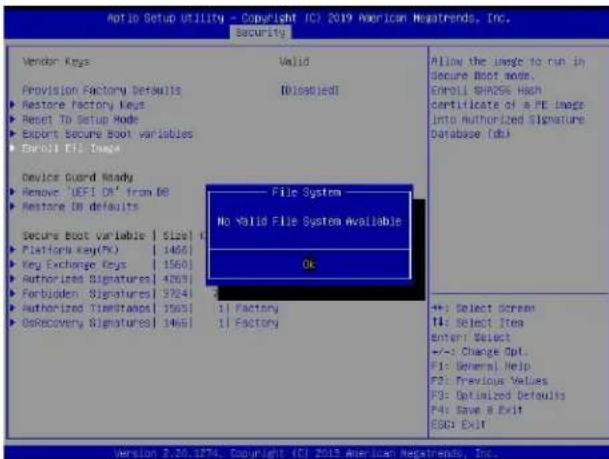 Supermicro X11DPFF-SNR - ▶Enroll Efi Image - 1