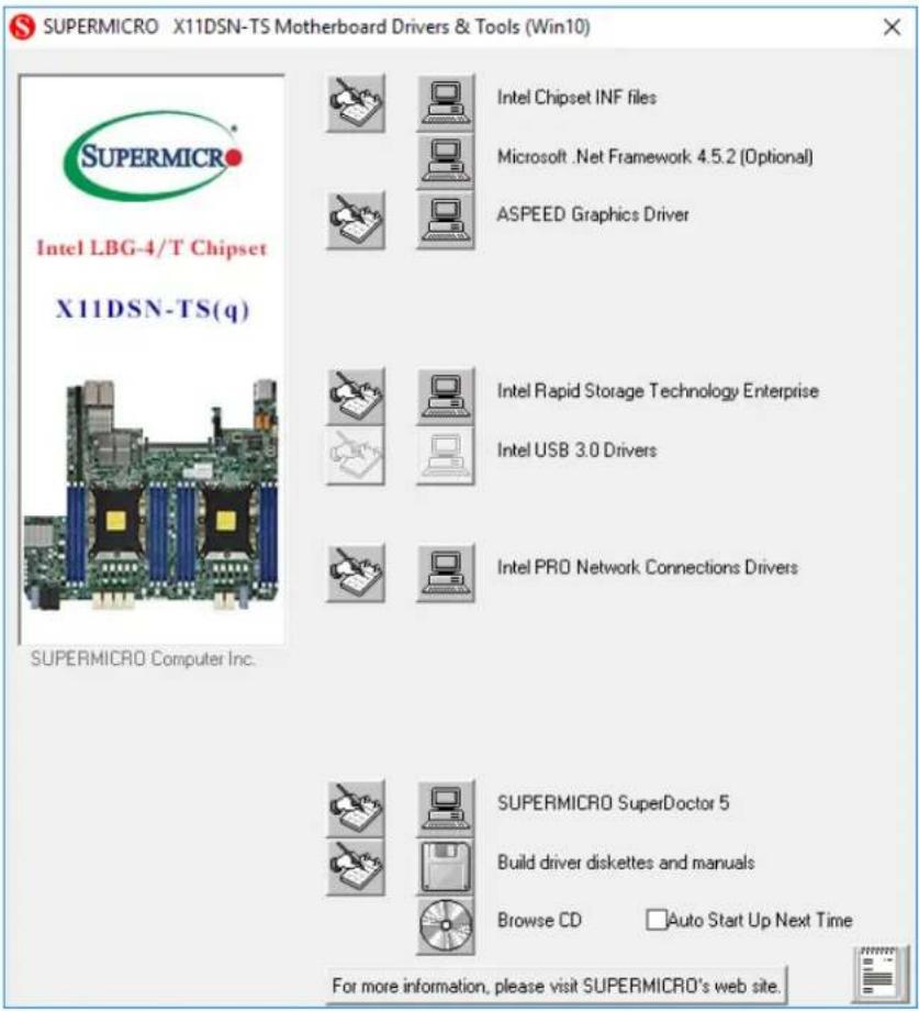 Supermicro X11DSN-TS - B.2 Driver Installation - 1