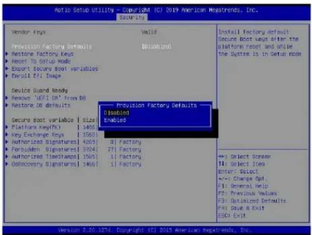 Supermicro X11DSN-TS - Provision Factory Defaults - 1