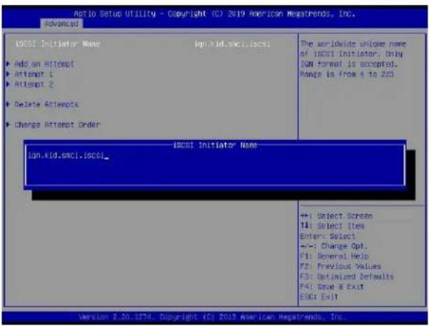 Supermicro X11DSN-TS - iSCSI Initiator Name - 1