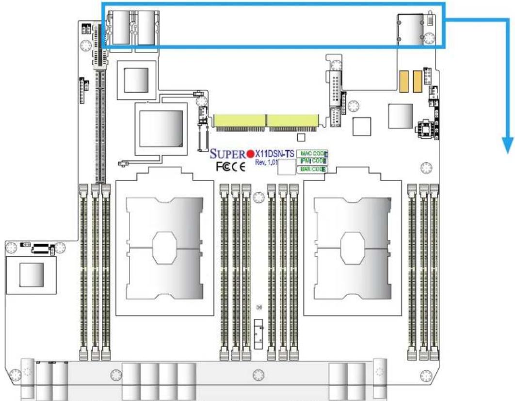 Supermicro X11DSN-TS - Rear I/O Ports - 1