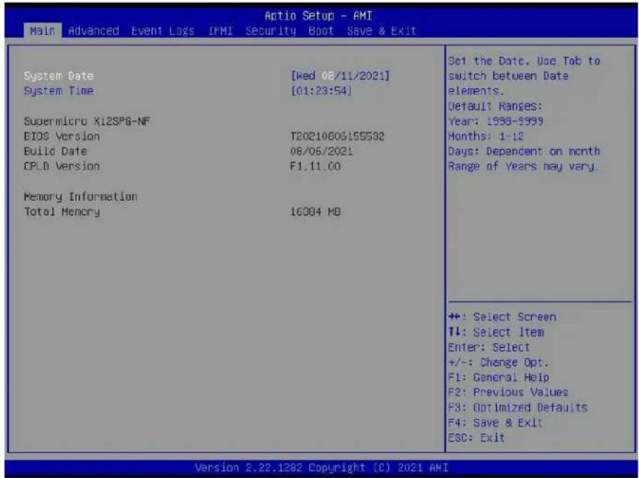 Supermicro X12SPG-NF - Main Setup - 1