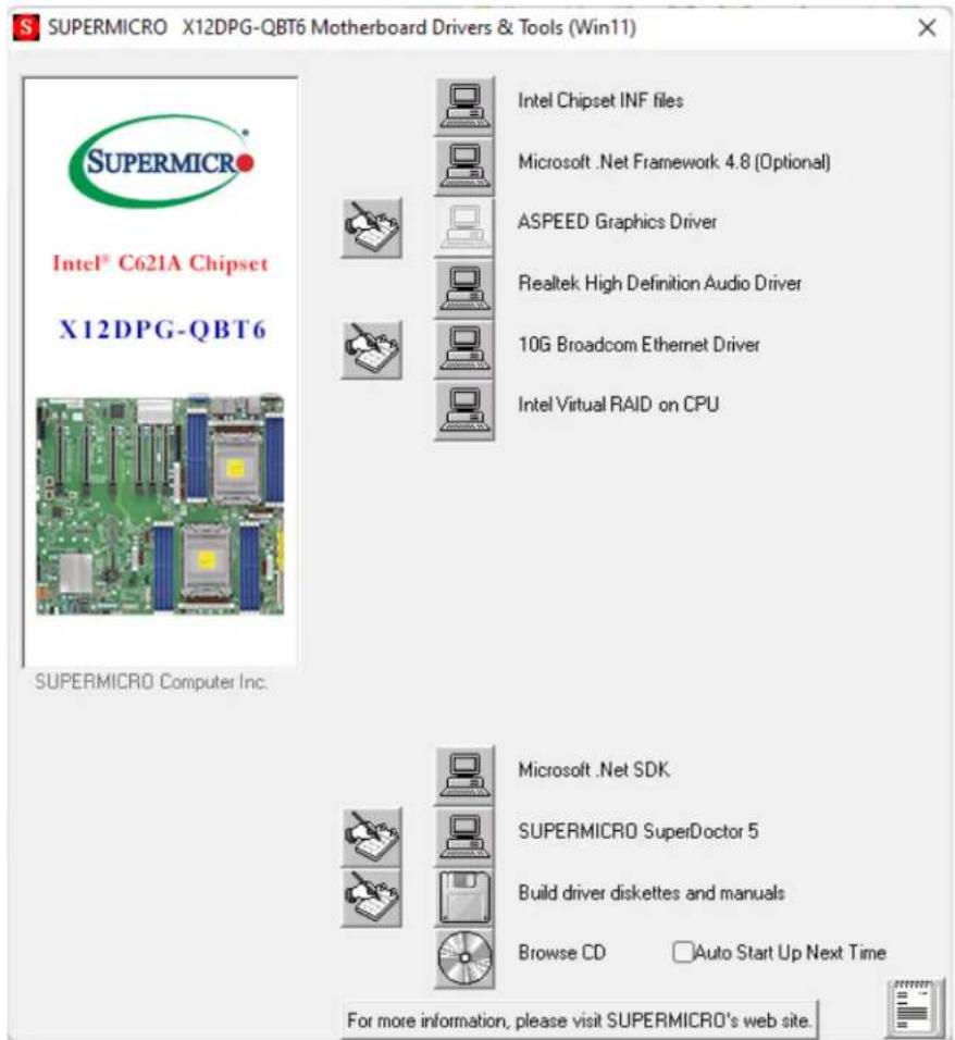 Supermicro X12DPG-QBT6 - B.2 Driver Installation - 1