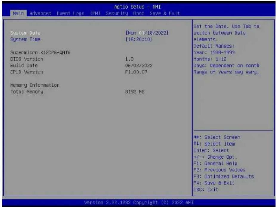 Supermicro X12DPG-QBT6 - Main Setup - 1