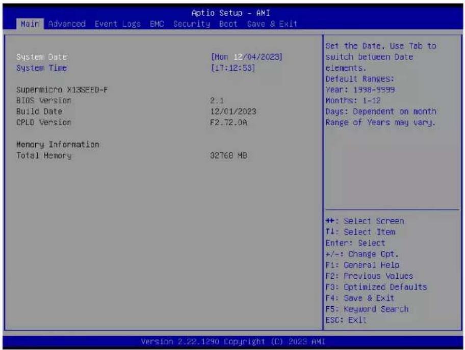 Supermicro X13SEED-SF - Main Setup - 1