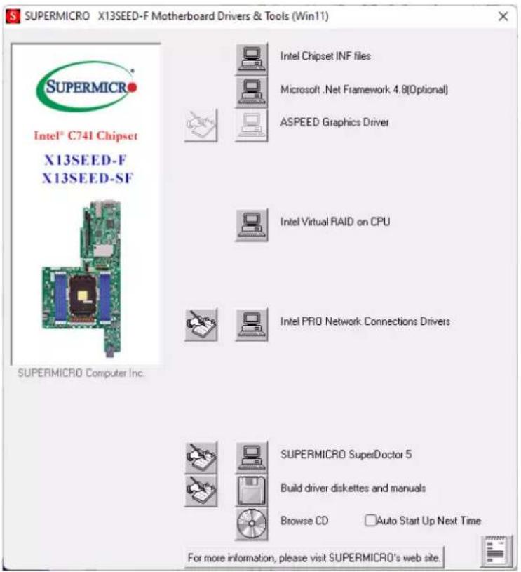Supermicro X13SEED-SF - B.2 Driver Installation - 1