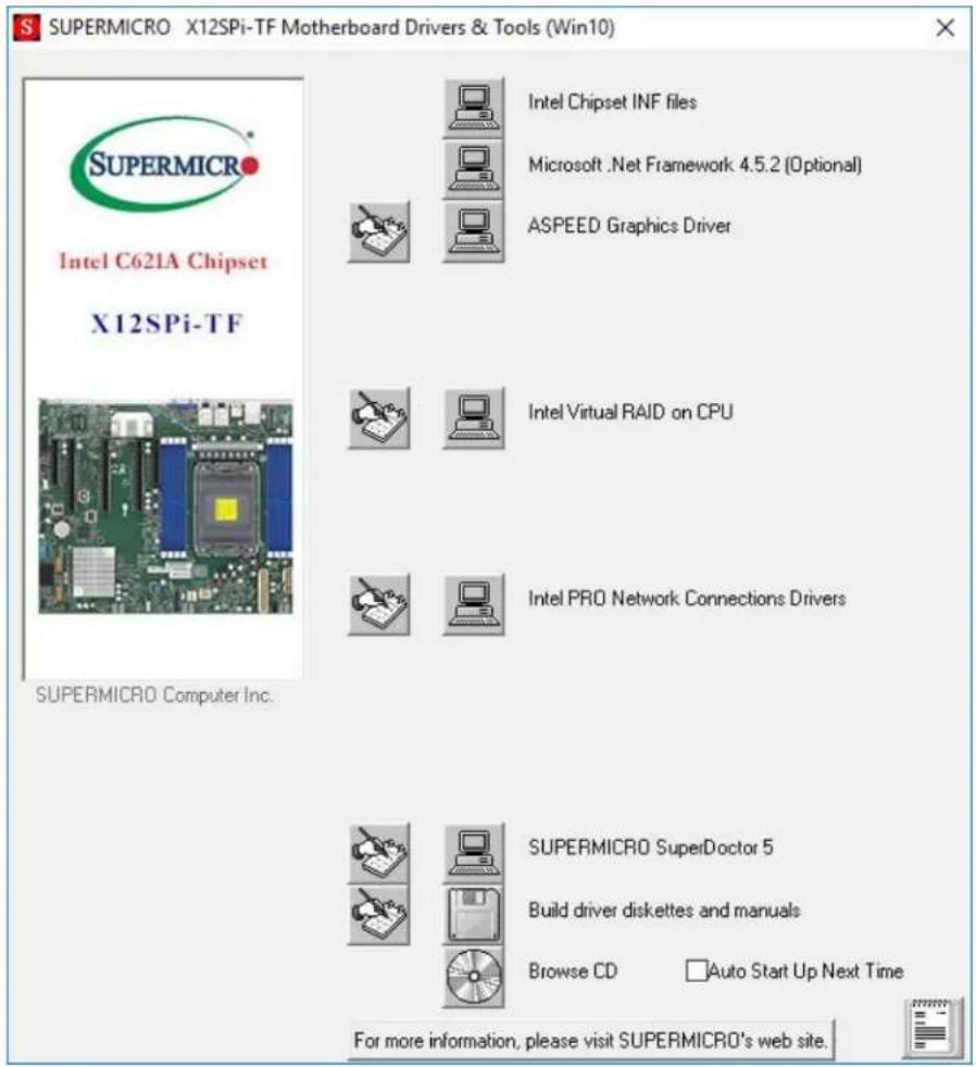 Supermicro SuperServer SSG-540P-E1CTR36H - Driver Installation - 1