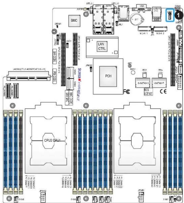 Supermicro X11DPD-M25 - VROC RAID Key Header - 4
