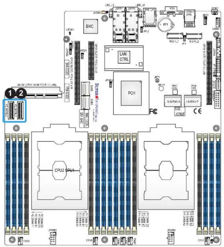 Supermicro X11DPD-M25 - NVM Express Connections - 2