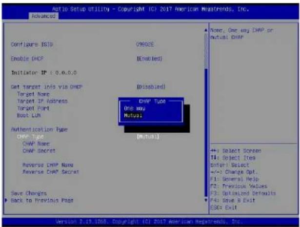 Supermicro X11DPD-M25 - CHAP Type (available when Authentication Type is set to CHAP) - 1