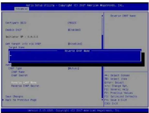 Supermicro X11DPD-M25 - Reverse CHAP Name (available when CHAP Type is set to Mutual) - 1