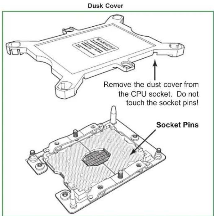 Supermicro X11DPD-M25 - Removing the Dust Cover from the CPU Socket - 2