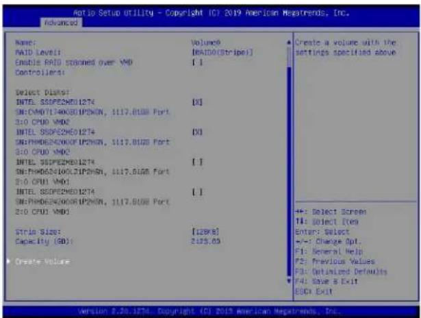 Supermicro X11DPS-RE - To Create Volumes - 1