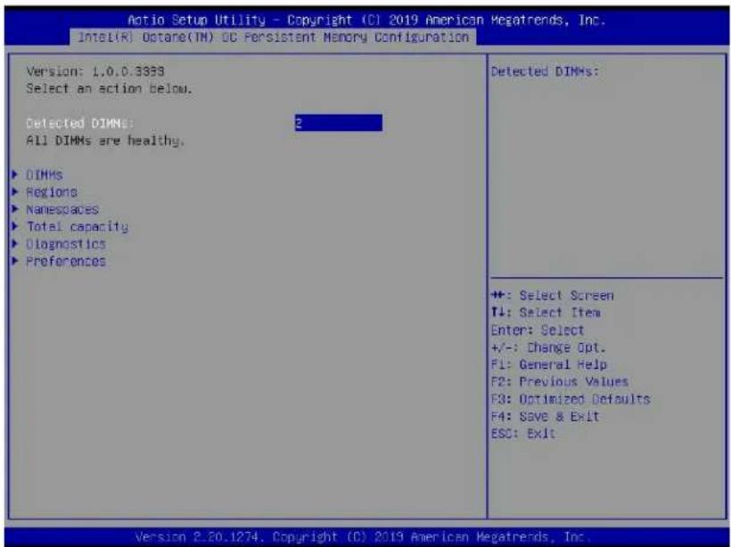 Supermicro X11DPS-RE - Intel® Optane® DC Persistent Memory Configuration - 1