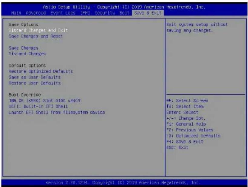 Supermicro X11DPS-RE - Save &amp; Exit - 1