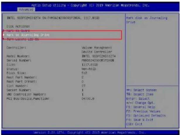 Supermicro X11DPS-RE - To Mark a RAID Volume as a Journaling Drive - 2
