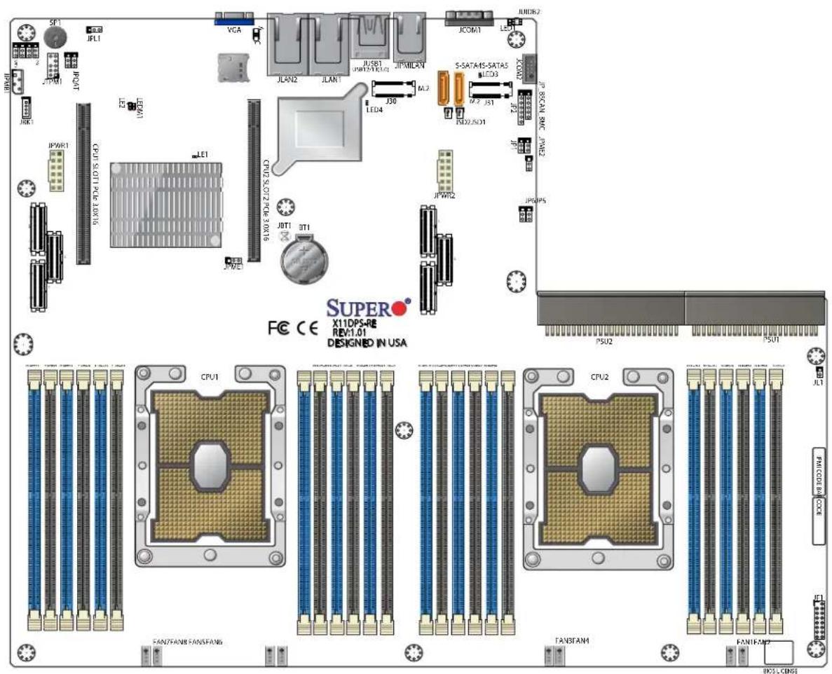 Supermicro X11DPS-RE - X11DPS-RE Motherboard Image - 3
