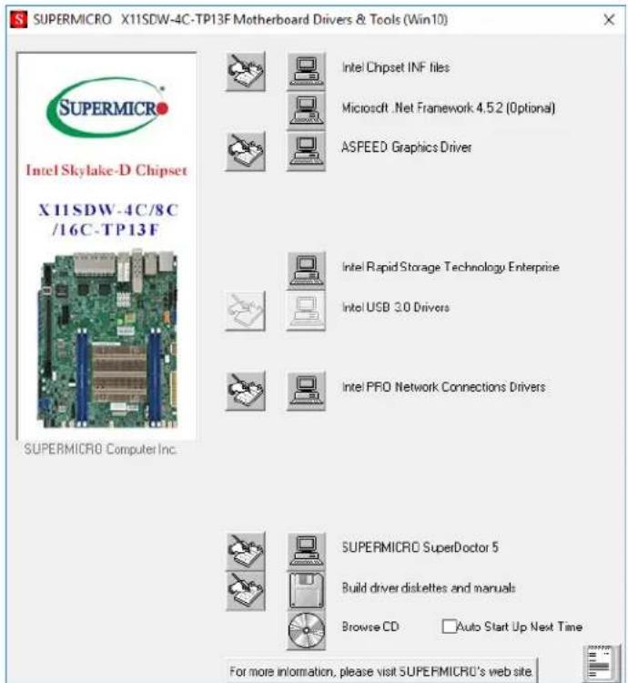 Supermicro X11SDW-14C-TP13F - B.1 Installing Software Programs - 2