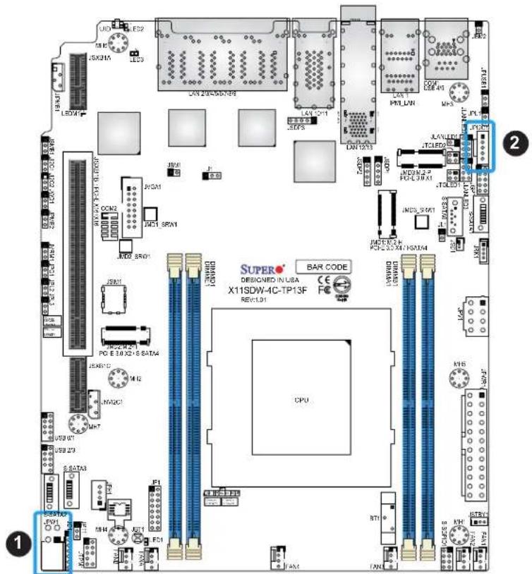Supermicro X11SDW-14C-TP13F - Power SMB (I²C) Header - 1