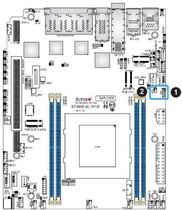 Supermicro X11SDW-14C-TP13F - Disk On Module Power Connector - 1
