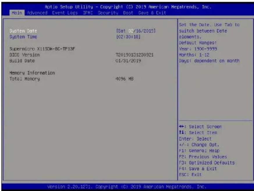 Supermicro X11SDW-14C-TP13F - Main Setup - 1