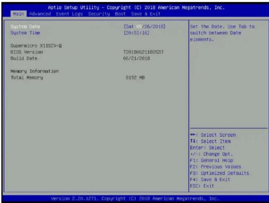 Supermicro X11SCV-L - Main Setup - 1