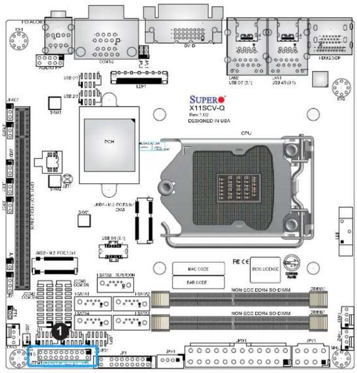 Supermicro X11SCV-L - TPM Header - 1