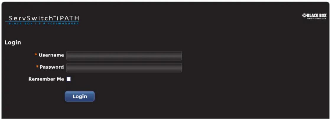 Black Box ACR1000A-CTL-192 - LOGIN FOR ADMIN USERS - 1