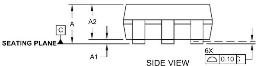 Microchip 34AA02 - 6-Lead Plastic Small Outline Transistor (OT, OTY) [SOT-23] - 2