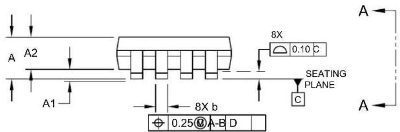 Microchip 34AA02 - 8-Lead Plastic Micro Small Outline Package (MS) - 3x3 mm Body [MSOP] - 2