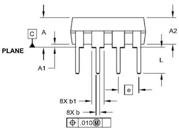 Microchip 34AA02 - 8-Lead Plastic Dual In-Line (P) - 300 mil Body [PDIP] - 3