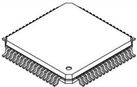Microchip ATSAMD20E17 - 64-Lead Plastic Thin Quad Flatpack (PT)-10x10x1 mm Body, 2.00 mm Footprint [TQFP] - 2