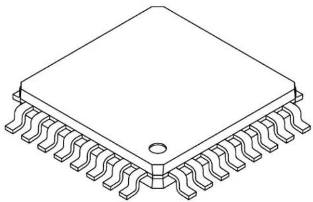 Microchip ATSAMD20E17 - 32-Lead Plastic Thin Quad Flatpack (PT) - 7x7x1.0 mm Body [TQFP] 2.00 mm Footprint; Also Atmel Legacy Global Package Code AUT - 2