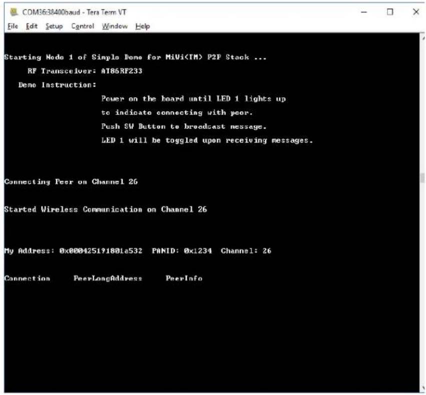 Microchip ATSAMR21G17A - Simple\_Example\_P2P Reference Application - 2