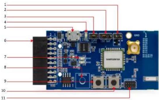 Microchip ATSAMR21G17A - SAMR30M Xplained Pro - 1