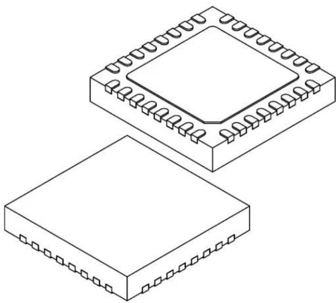 Microchip ATSAMD20G17 - 32-Lead Very Thin Plastic Quad Flat, No Lead Package (S8B) - 5x5 mm Body [VQFN] With 3.60 mm Exposed Pad; Atmel Legacy Global Package Code ZKV - 1