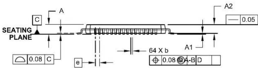 Microchip ATSAMD20G17 - 64-Lead Plastic Thin Quad Flatpack (PT)-10x10x1 mm Body, 2.00 mm Footprint [TQFP] - 2