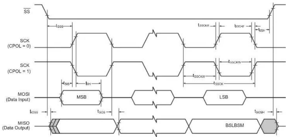 Microchip ATSAMD20G17 - SERCOM in SPI Mode Timing - 2