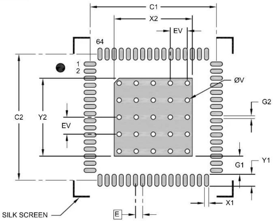 Microchip ATSAMD20G17 - 64-Lead Very Thin Plastic Quad Flat, No Lead Package (5LX) - 9x9x1.0 mm Body [VQFN] With 5.4 mm Exposed Pad and Stepped Wettable Flanks - 1