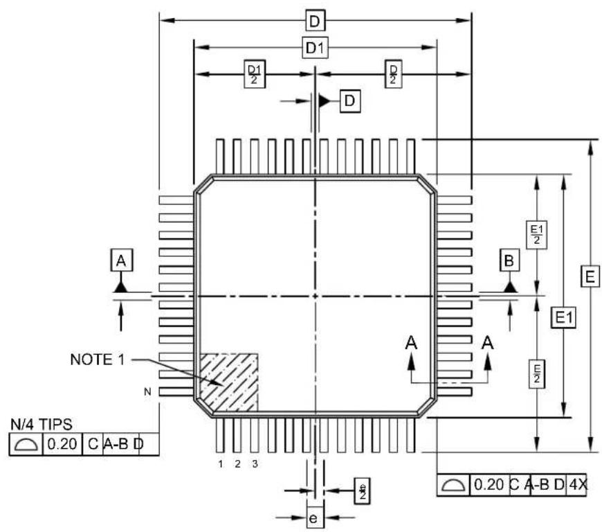 Microchip ATSAMD20G18 - 48-Lead Plastic Thin Quad Flatpack (Y8) - 7x7x1.0 mm Body [TQFP] - 1