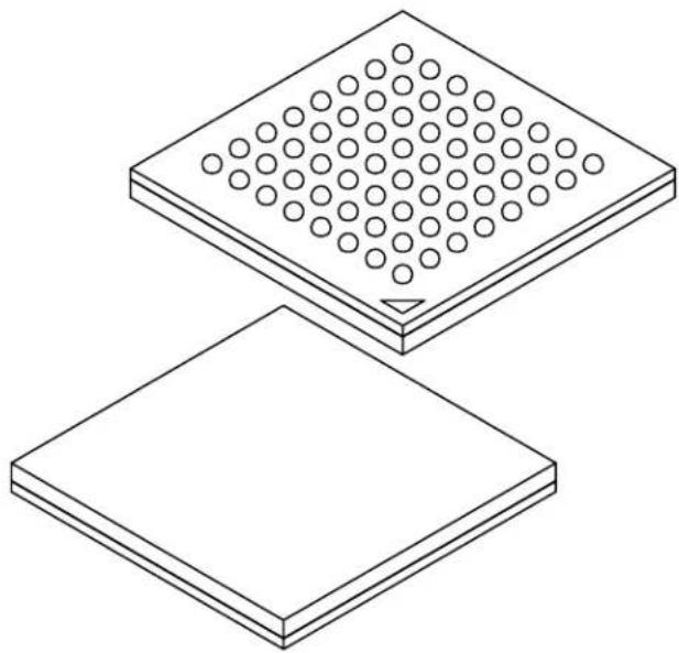 Microchip ATSAMD20G18 - 64-Ball Ultra Thin Fine-Pitch Ball Grid Array Package (BQB) - 5x5x0.65 mm Body [UFBGA]; Atmel Legacy Global Package Code CAH - 1