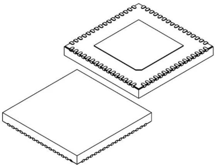 Microchip ATSAMD20G15 - 64-Lead Very Thin Plastic Quad Flat, No Lead Package (5LX) - 9x9x1.0 mm Body [VQFN] With 5.4 mm Exposed Pad and Stepped Wettable Flanks - 1