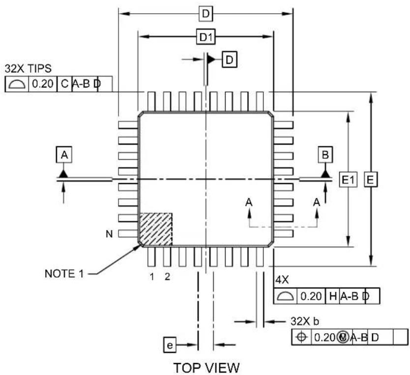 Microchip ATSAMD20G15 - 32-Lead Plastic Thin Quad Flatpack (PT) - 7x7x1.0 mm Body [TQFP] 2.00 mm Footprint; Also Atmel Legacy Global Package Code AUT - 1