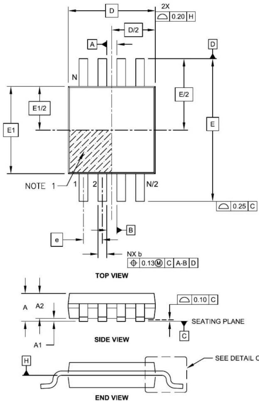 Microchip MCP6548 - 8-Lead Plastic Micro Small Outline Package (MS) [MSOP] - 1