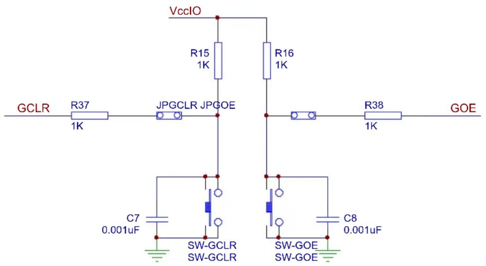 Microchip ATF1504ASVL - Push-button Switches with Selectable Jumpers for GCLR and OE1 Pins - 1