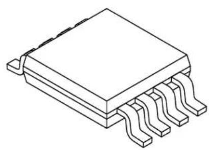 Microchip HV9967B - 8-Lead Plastic Micro Small Outline Package (MS) - 3x3 mm Body [MSOP] - 2