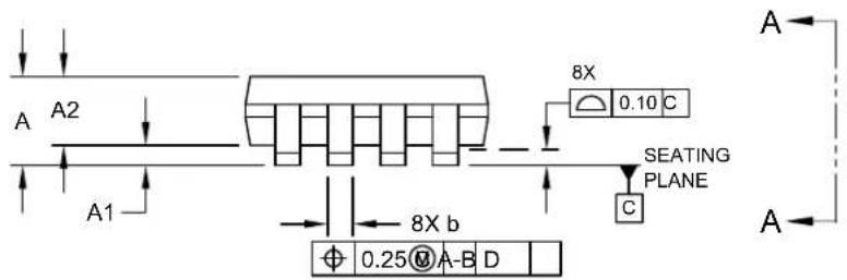 Microchip HV9967B - 8-Lead Plastic Micro Small Outline Package (MS) - 3x3 mm Body [MSOP] - 2
