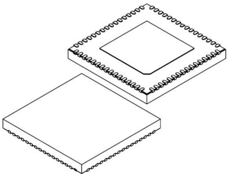 Microchip ATSAMD20J14 - 64-Lead Very Thin Plastic Quad Flat, No Lead Package (5LX) - 9x9x1.0 mm Body [VQFN] With 5.4 mm Exposed Pad and Stepped Wettable Flanks - 1