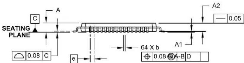 Microchip ATSAMD20J14 - 64-Lead Plastic Thin Quad Flatpack (PT)-10x10x1 mm Body, 2.00 mm Footprint [TQFP] - 2