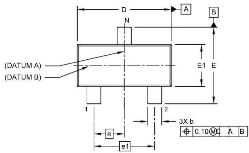 Microchip 11LC161 - 3-Lead Plastic Small Outline Transistor (TT) [SOT-23] - 1